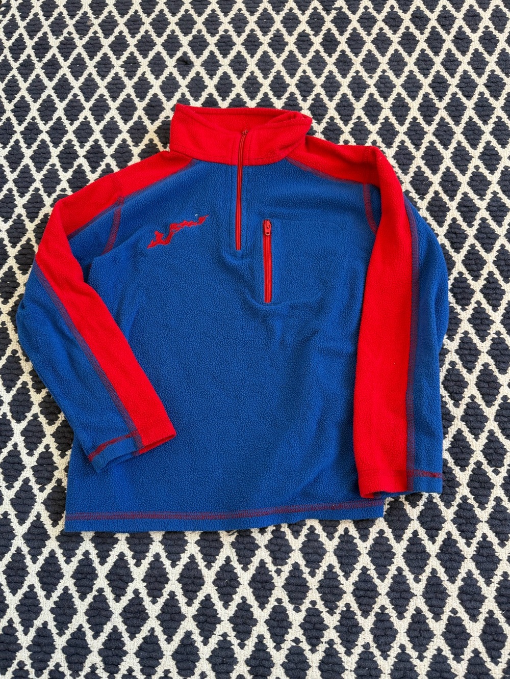 Kids LLBean Quarter-Zip Fleece Pullover fishers island golf logo size 5-6